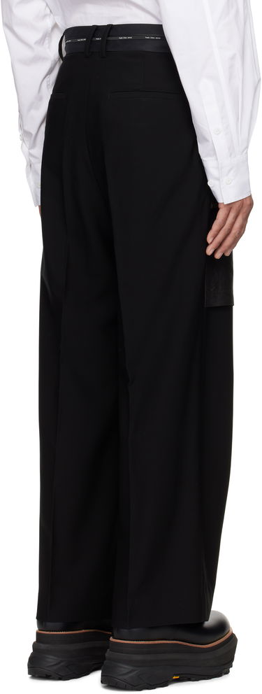 Hlače Feng Chen Wang Feng Chen Wang Deconstructed Patchwork Trousers Črna | FUS19TR05, 2