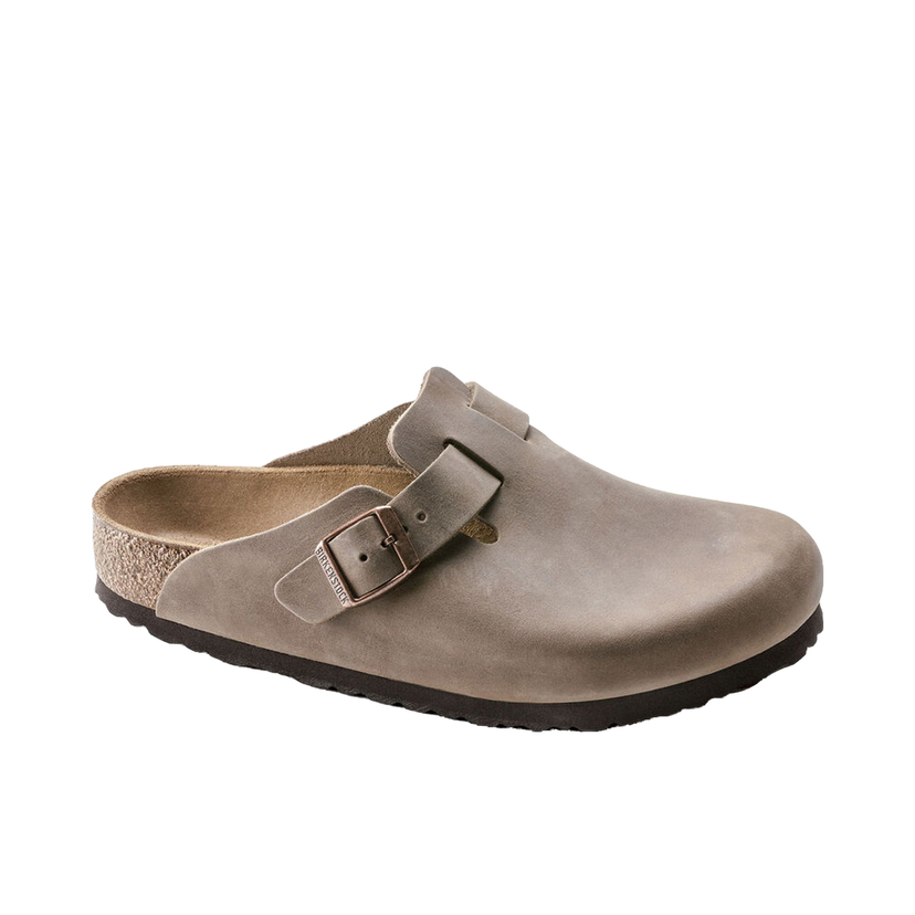 Superge in čevlji Birkenstock Boston Oiled Leather Narrow Fit Siva | 960813