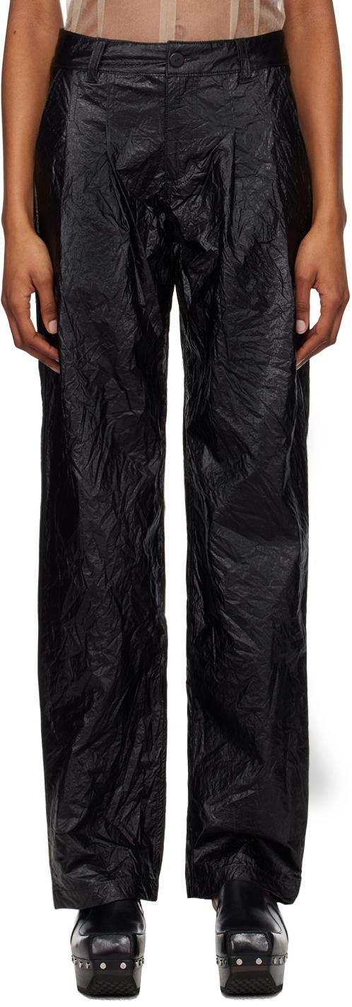 Hlače Eckhaus Latta Pleated Trousers Črna | 9016-EL-SS24-O -, 0