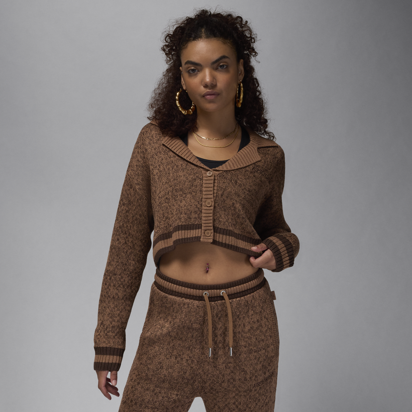 Pleteni pulover Jordan Knit Cardigan Rjava | FZ4195-223