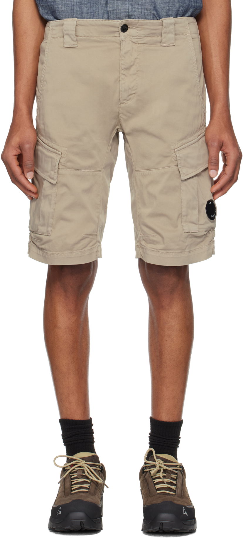 Kratke hlače C.P. Company C.P. Company Stretch Sateen Cargo Shorts Bež | 18CMBE116A005694G