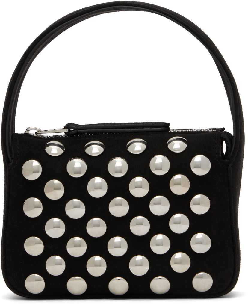 Torbica Khaite Studded Suede Handbag Črna | H5011-849