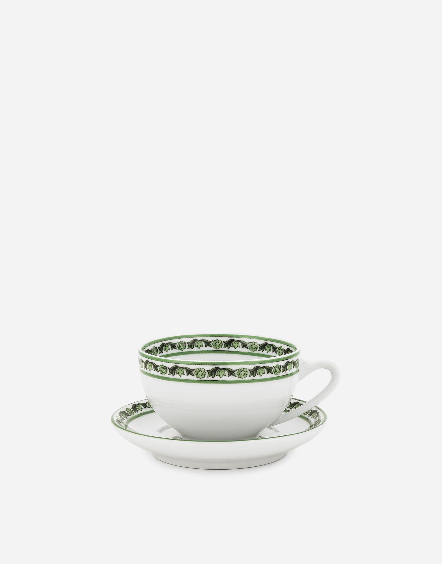 Home decor Dolce & Gabbana Porcelain Teacup And Saucer Set Zelena | TC0S13TCALIUV028, 1