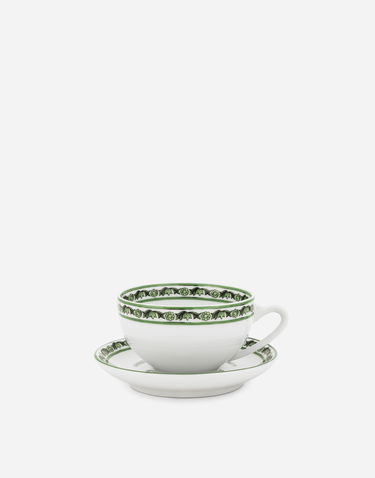 Home decor Dolce & Gabbana Porcelain Teacup And Saucer Set Zelena | TC0S13TCALIUV028, 1