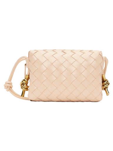 Torba za čez ramo Bottega Veneta Mini Loop Camera Bag Bež | 736125 V2GV1