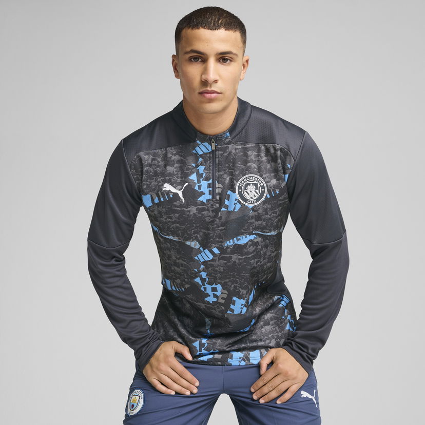 Majica Puma Manchester City Pre-Match Quarter-Zip Top Črna | 779156_74