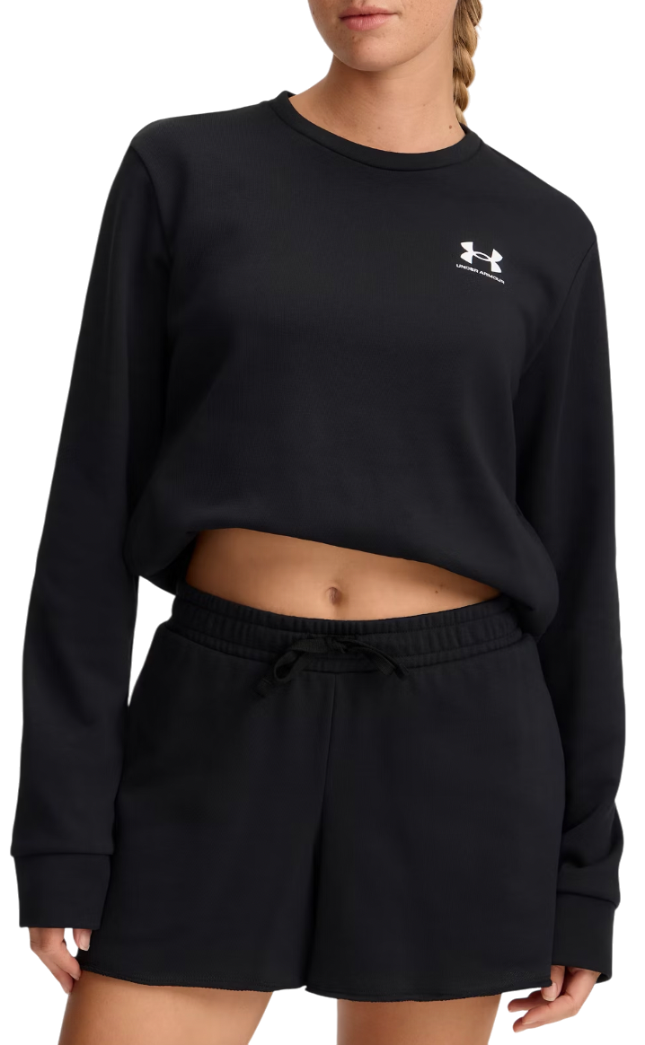 Pleteni pulover Under Armour Under Armour Rival Terry Crew Sweatshirt Črna | 1389659-001