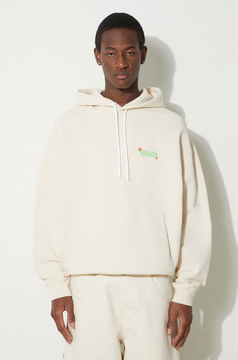 Pulover Marcelo Burlon Solsticio Comfort Hoodie Print Bež | CMBB106S24FLE0060C50