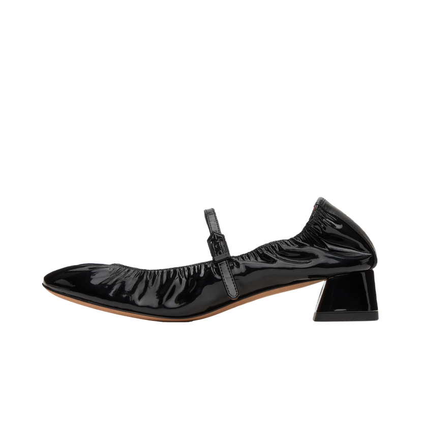 Superge in čevlji LANVIN Heeled Mary Jane Ballerina Flats Črna | FW-BAMB04-GLOS-H24