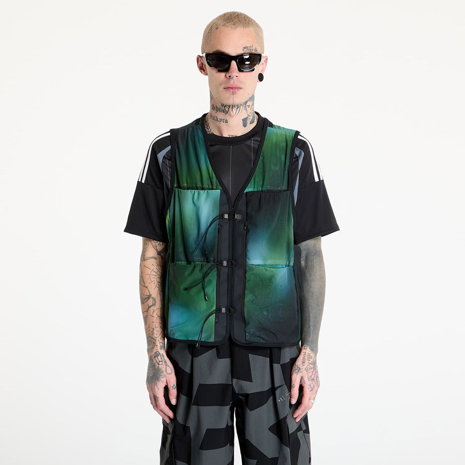 Telovnik Y-3 Y-3 Allover Print Mesh Vest Zelena | JL8300, 0