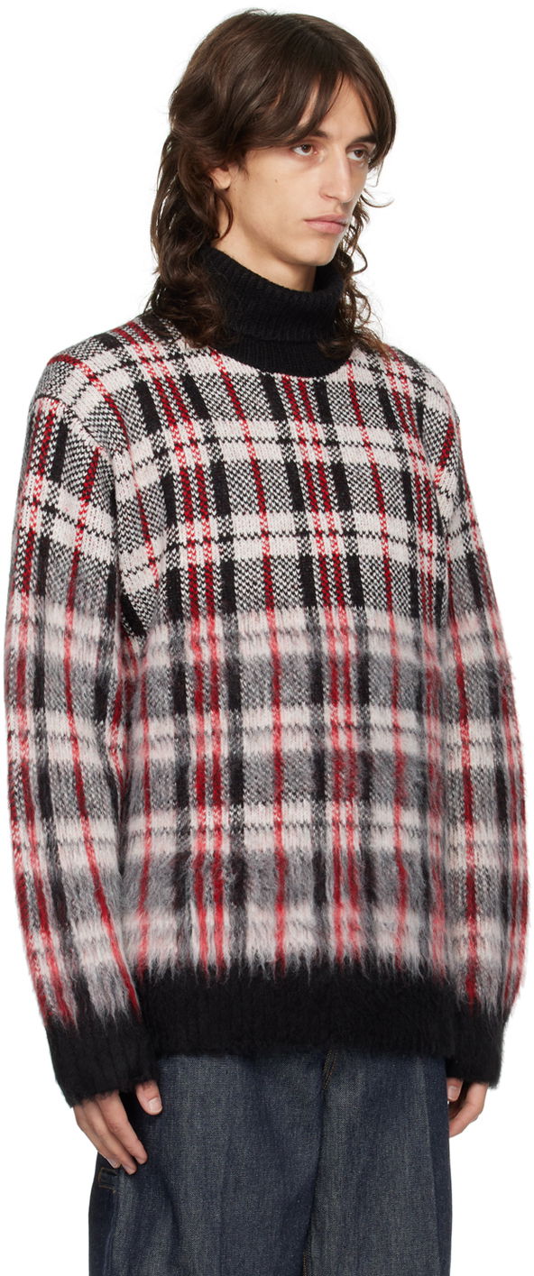 Pleteni pulover Helmut Lang Helmut Lang Brushed Plaid Turtleneck Sweater Večbarvna | O06HW798, 1