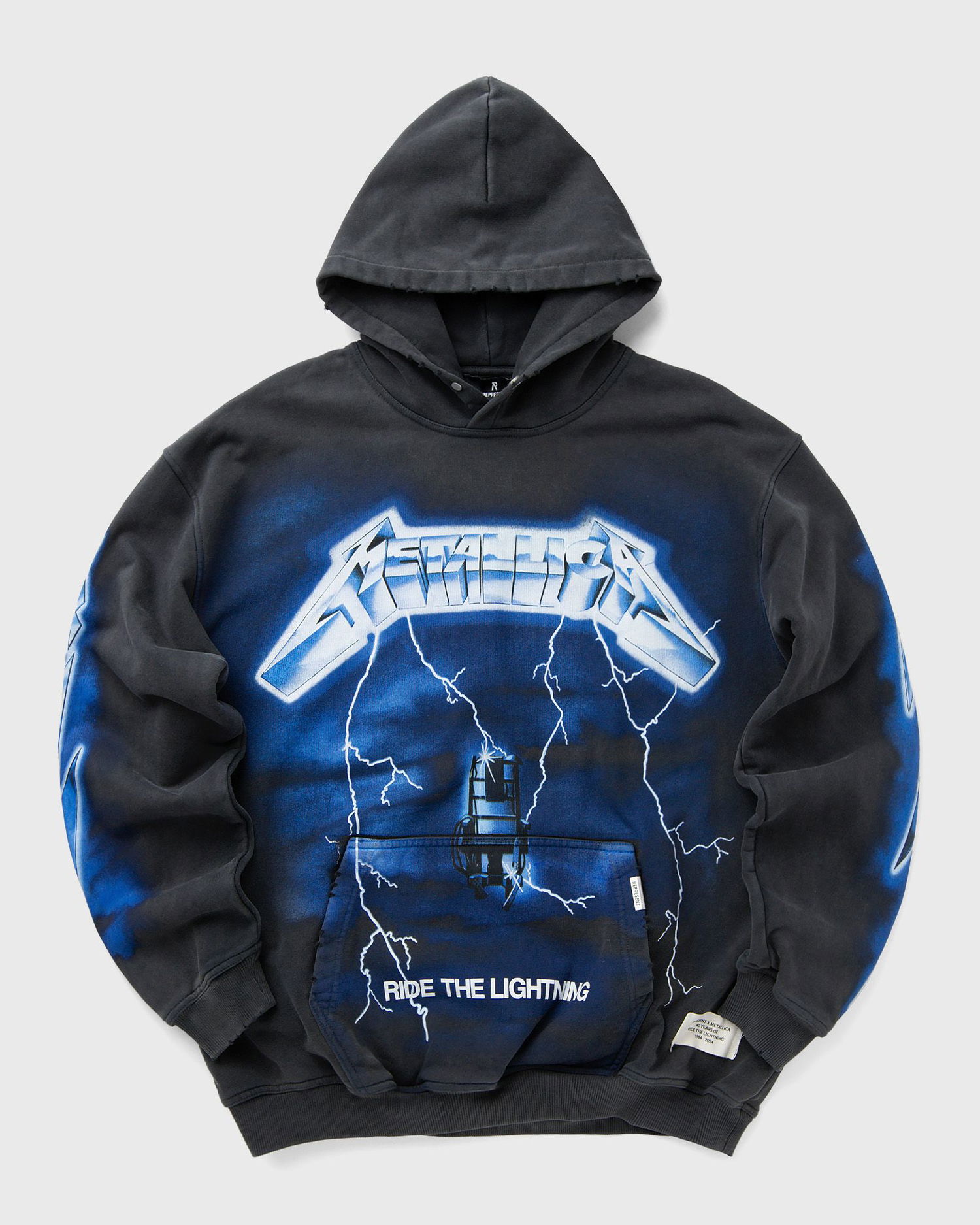 Pulover Represent Clo Represent Metallica Ride The Lightning Hoodie XXL Črna | MLM4372-020, 0