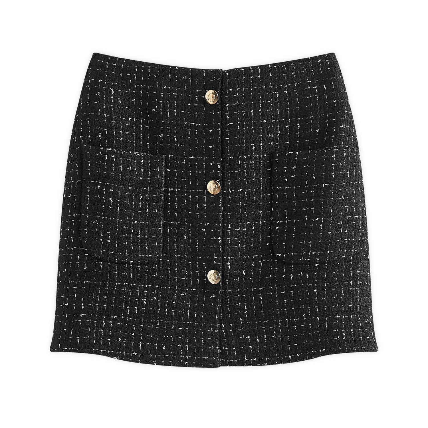 Krila Anine Bing Mateo Tweed Mini Skirt Črna | A-04-3327-CAE28, 0