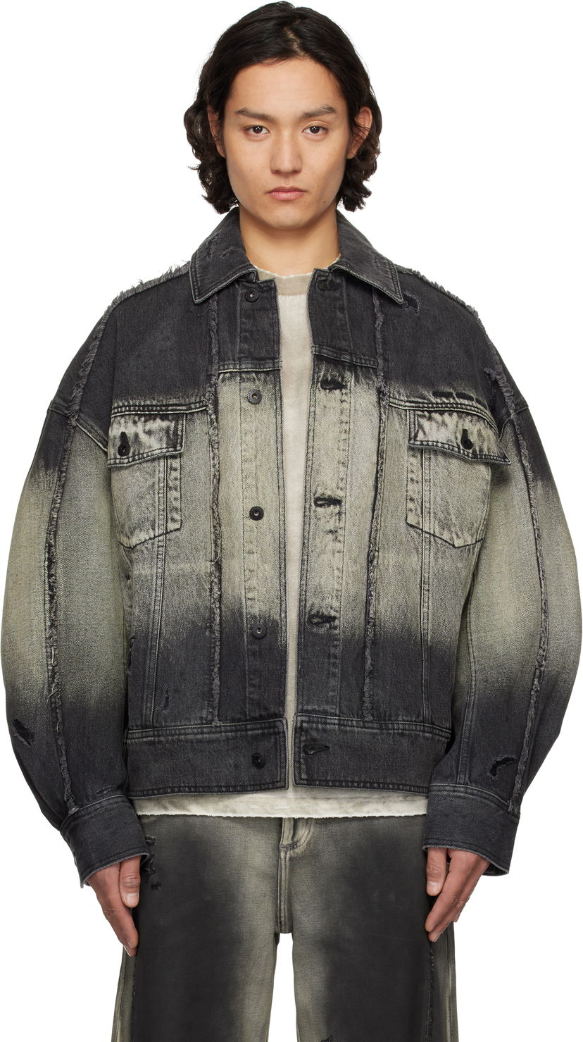 Jakna Feng Chen Wang Feng Chen Wang Gradient Denim Jacket Siva | FUS19JK03