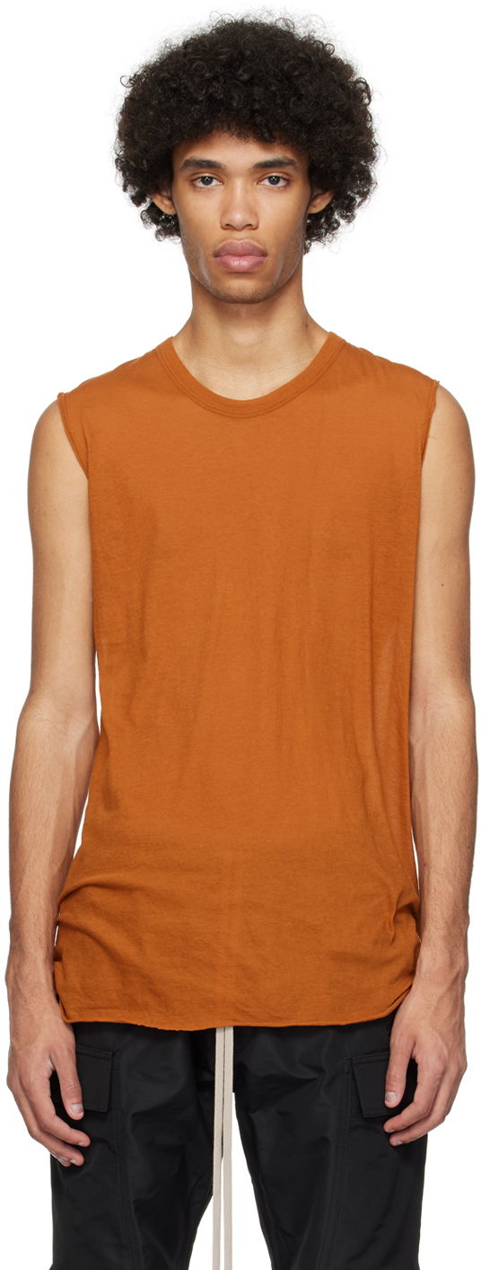 Majica brez rokavov Rick Owens Basic Tank Top Oranžna | RU01D3151 UC, 0
