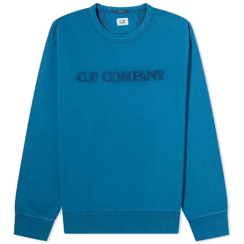 Pulover C.P. Company Cotton Diagonal Fleece Logo Sweatshirt Modra | CMSS096A-110044R-848