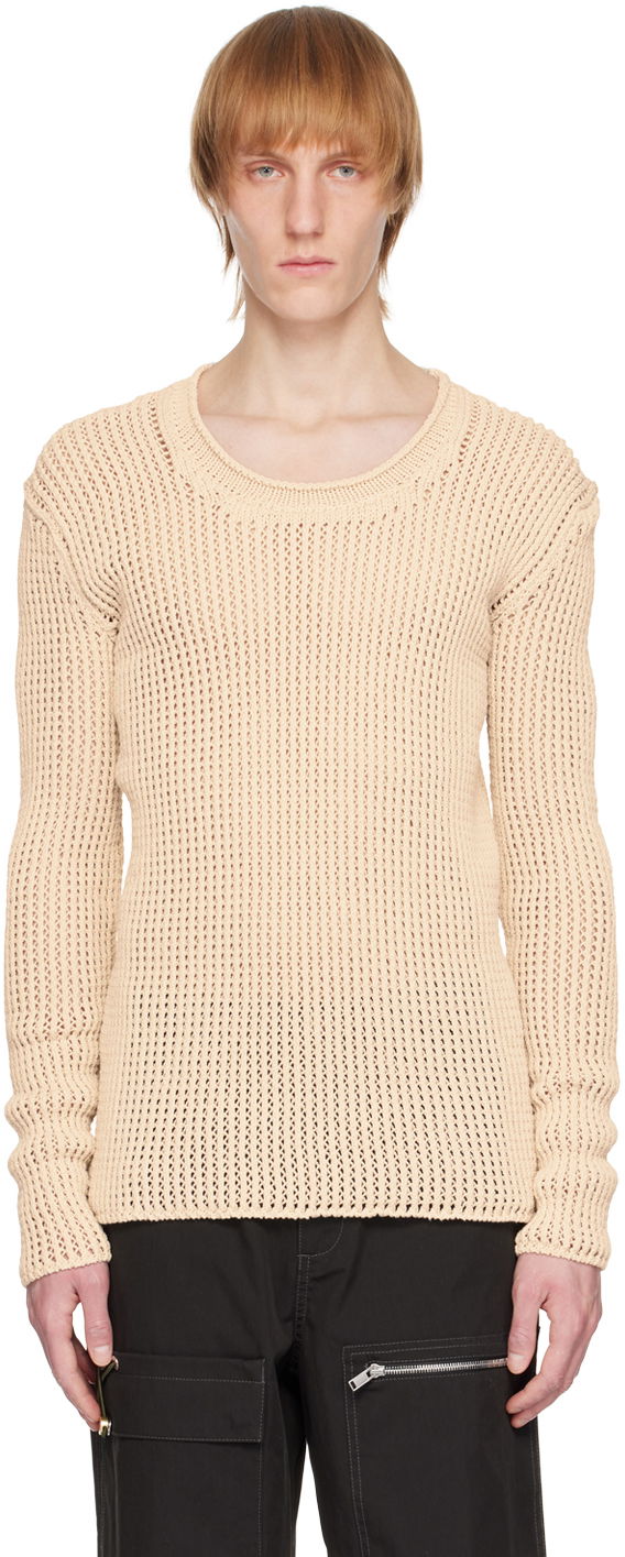 Pleteni pulover Dion Lee Grid Knitted Sweater Bež | C7163R23, 0