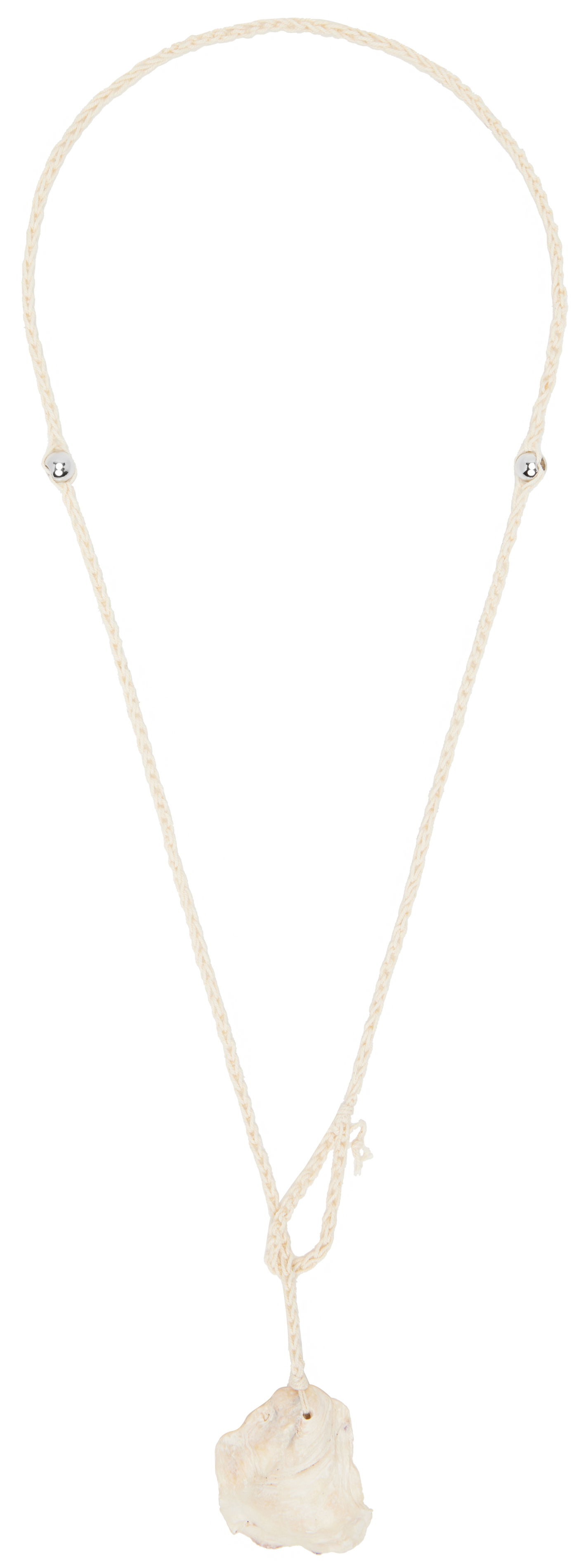 Ogrlica OUR LEGACY Our Legacy Crochet Shell Pendant Necklace Bela | A2258CCN, 0