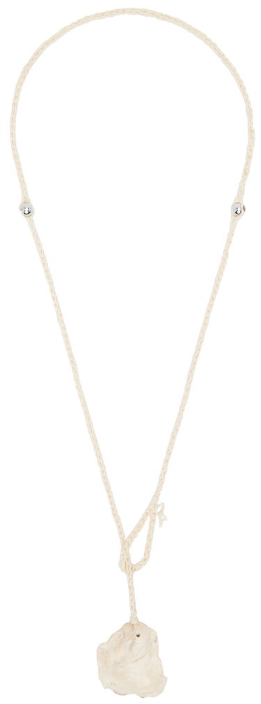 Ogrlica OUR LEGACY Our Legacy Crochet Shell Pendant Necklace Bela | A2258CCN, 0