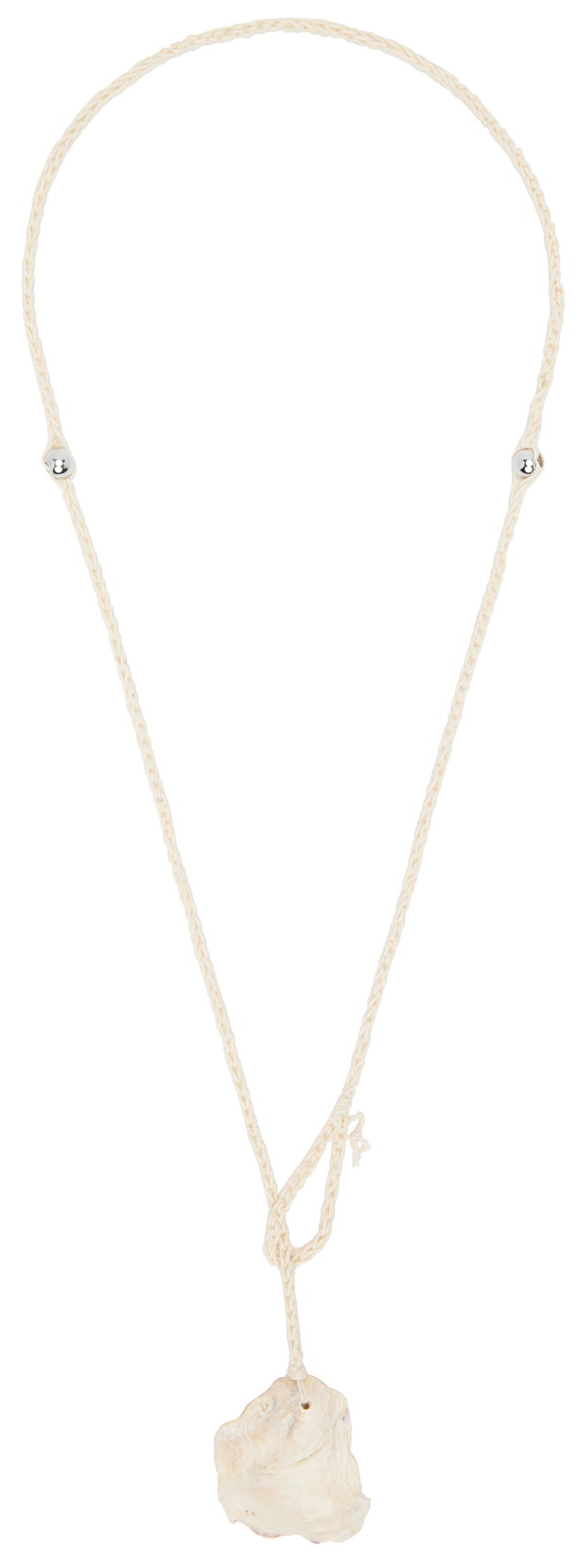 Ogrlica OUR LEGACY Our Legacy Crochet Shell Pendant Necklace Bela | A2258CCN