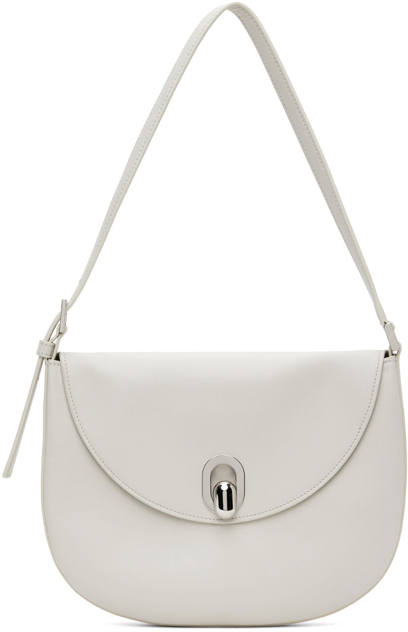 Torbica Savette Off-White Small Tondo Bag Bela | H-008-01-01
