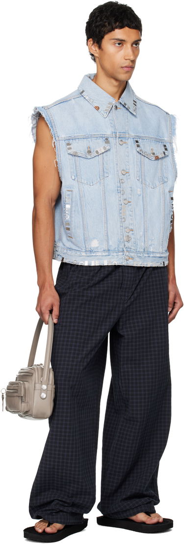 Telovnik Alexander Wang Alexander Wang Distressed Oversized Hardware Denim Vest Modra | UDC3252816, 3
