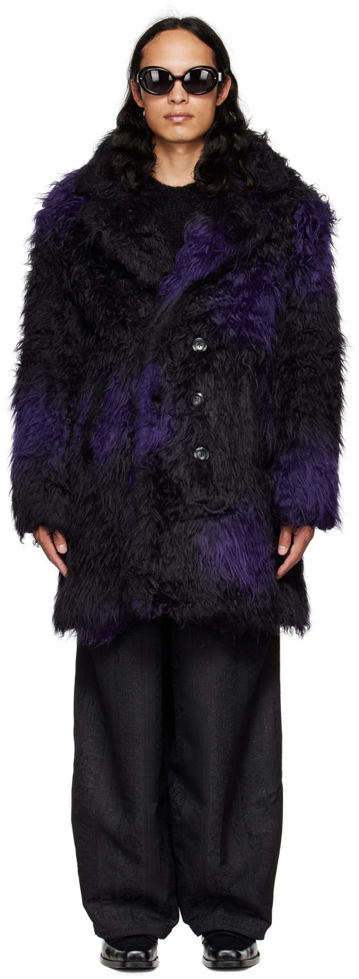 Plašči Needles NEEDLES Faux-Fur Coat Lila | LQ099