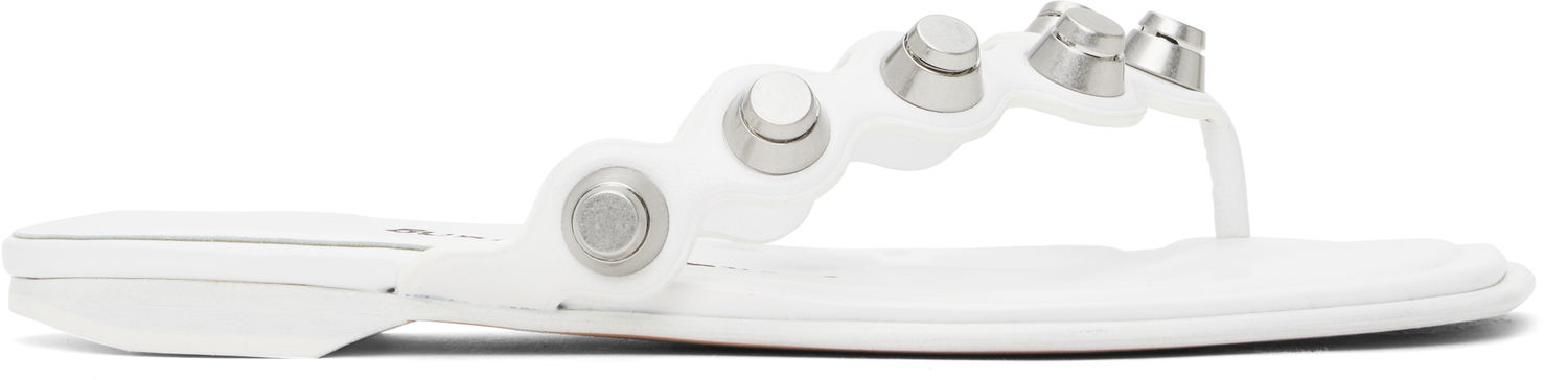 Superge in čevlji Alexander Wang Alexander Wang Rexa Thong Flat Sandals Bela | 30225S008, 0