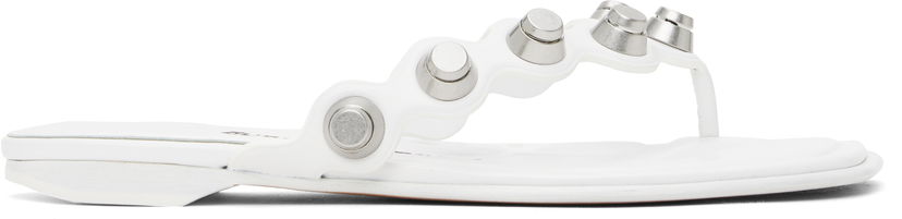 Superge in čevlji Alexander Wang Alexander Wang Rexa Thong Flat Sandals Bela | 30225S008