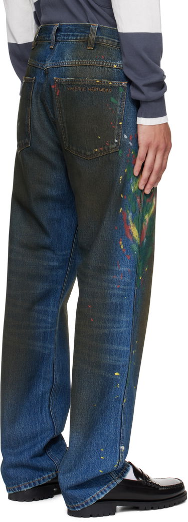 Kavbojke Vivienne Westwood Vivienne Westwood Ranch Paint Splatter Jeans Modra | 3902000N-W0161-, 2