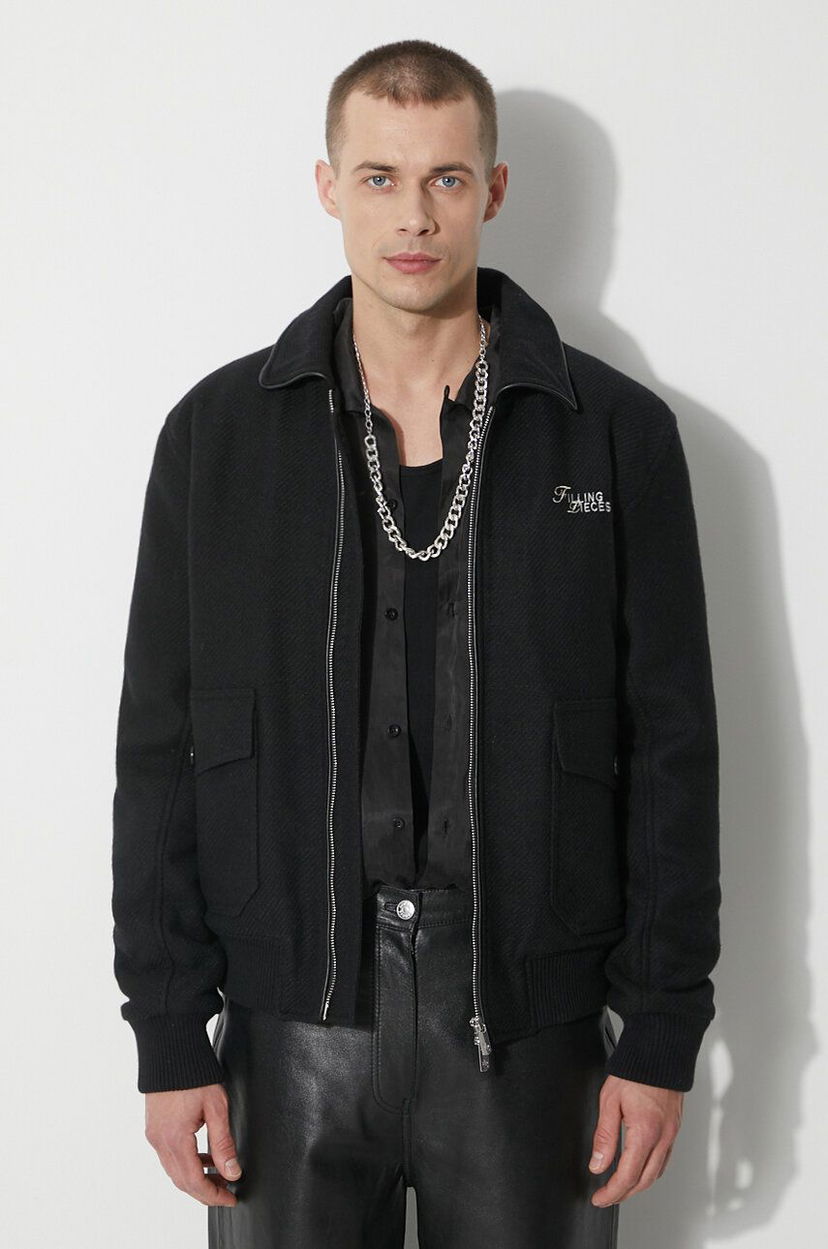 Bomber jakna Filling Pieces Filling Pieces Wool Bomber Jacket Črna | 78634101861