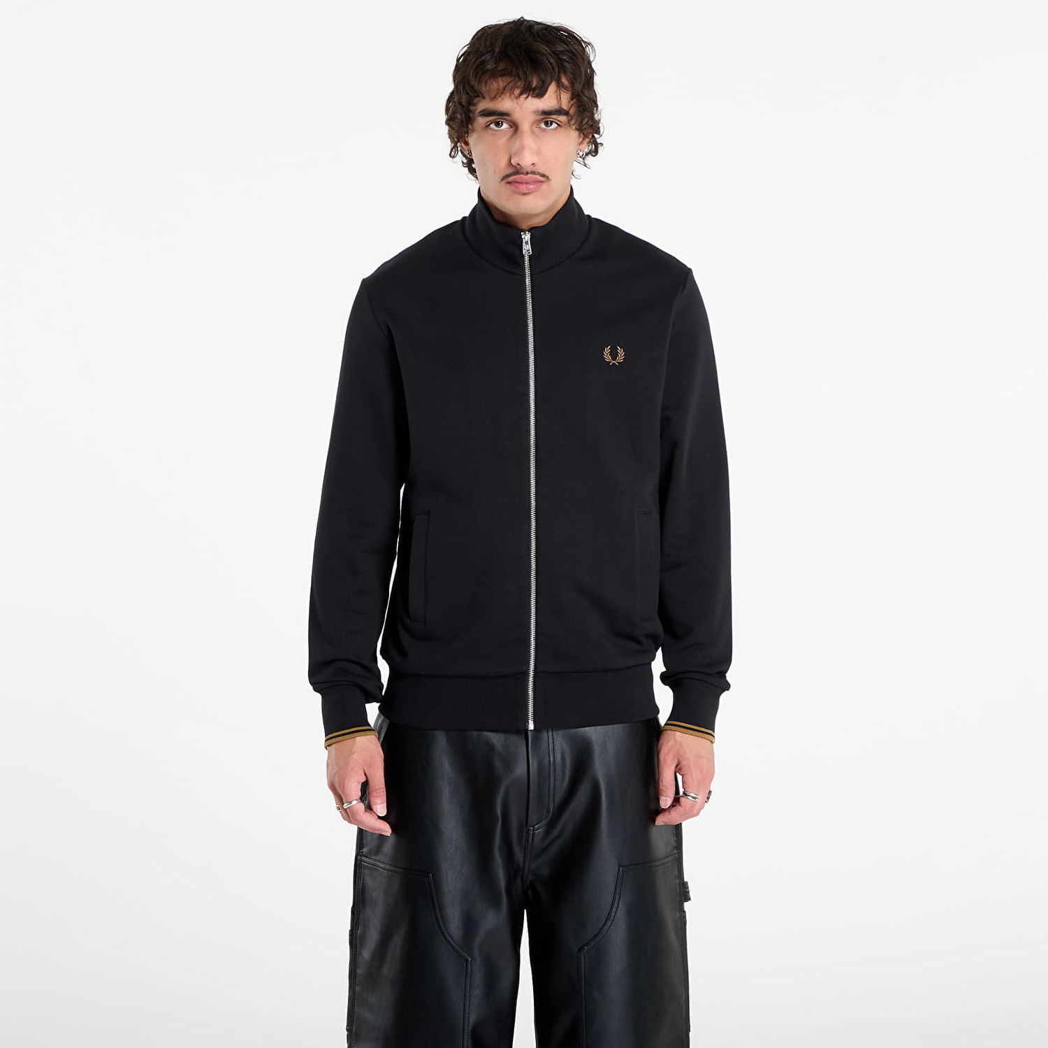 Pulover Fred Perry Fred Perry Zip Through Sweatshirt Črna | J1327 102, 0