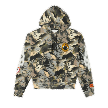 Pulover HERON PRESTON Camo Flaming Hoodie Zelena | HMBB017S22JER0025901, 0