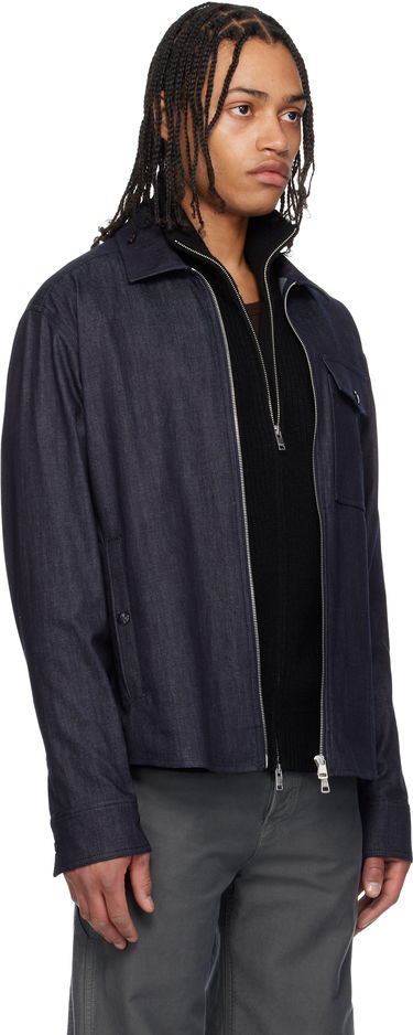 Jakna Moncler Moncler Long Sleeve Zip-Up Denim Jacket Modra | K10912F00017M6688, 1