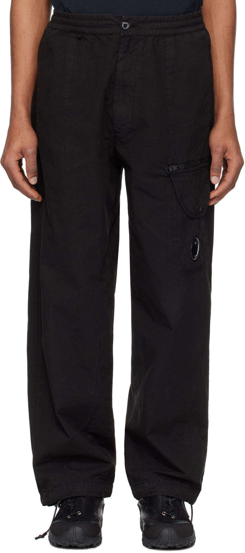 Cargo hlače C.P. Company C.P. Company Microreps Boxy Lens Cargo Pants Črna | 18CMPA094A-006475G