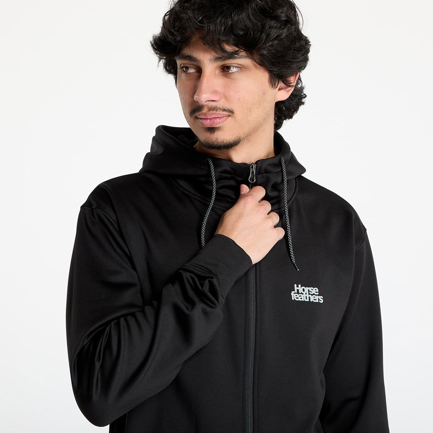 Pulover Horsefeathers Horsefeathers Callum Hoodie Črna | TM077A, 1