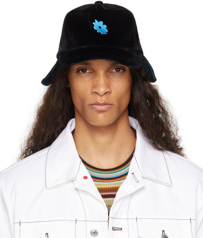 Kapa Paul Smith Paul Smith Velvet Ear Flap Cap Črna | M1A-987DT-L02121-79