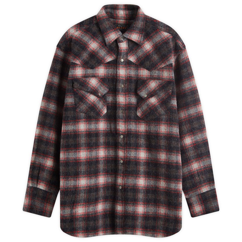 Srajce BEAMS Beams Plus Western Wool Shirt, Size Large Večbarvna | 3811-0904-791-19