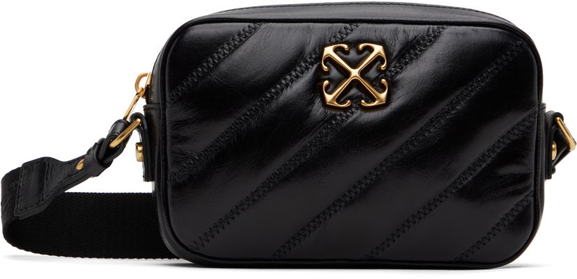 Torba za čez ramo Off-White Quilted Crossbody Bag Črna | OWNN18EC99LEA0011000