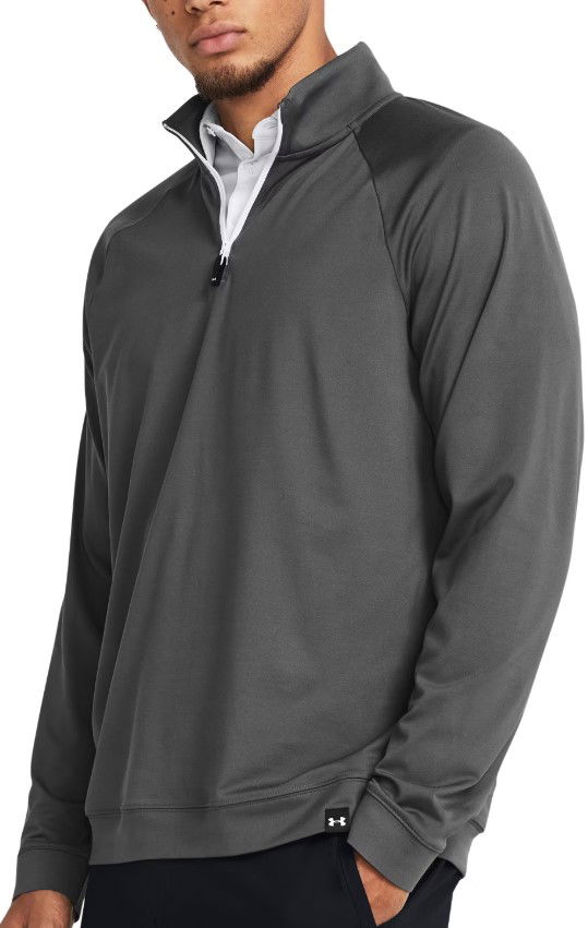 Pleteni pulover Under Armour Midlayer Quarter-Zip Long Sleeve Pullover Siva | 1383254-025