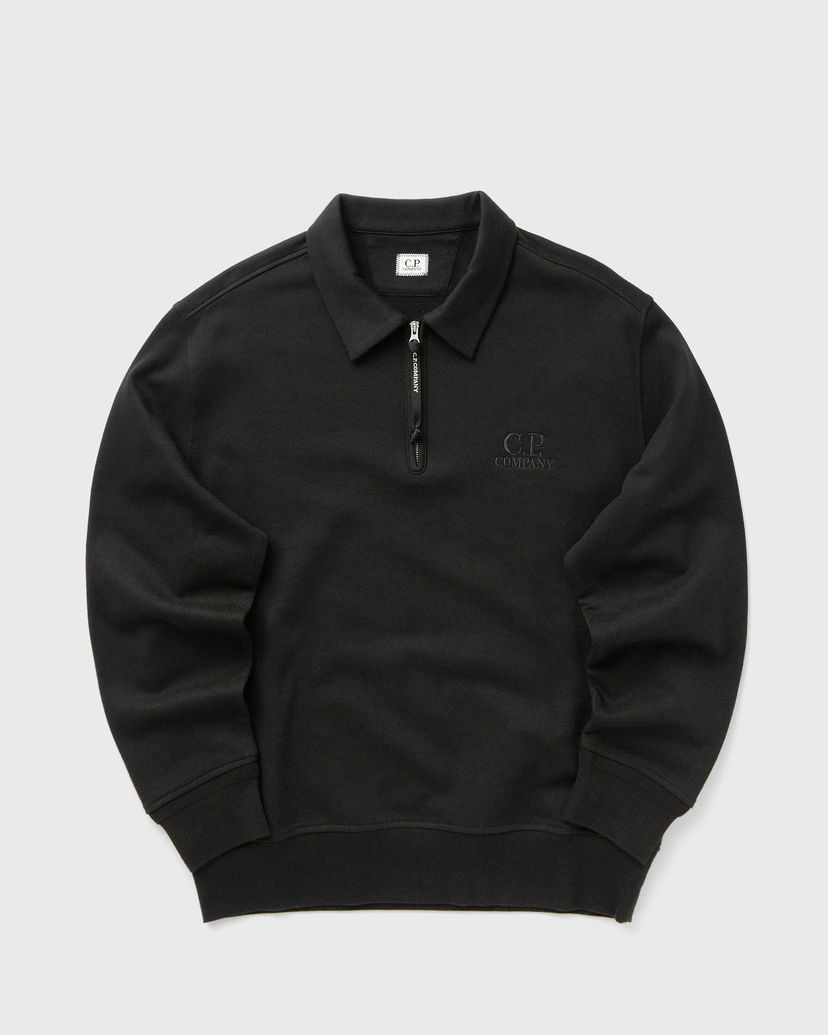 Pulover C.P. Company Polo Collar Sweatshirt Črna | 19CMSS140A005086W-999