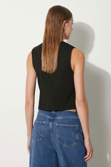 Telovnik Samsoe Samsoe Samsoe Samsoe Saramona Pinstripe Vest Črna | F24100047, 2