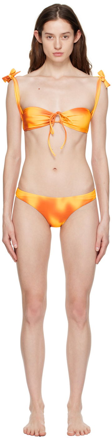 Kopalke GUIZIO Guizio Mona Tie-Front Bikini Oranžna | MB 5, 0