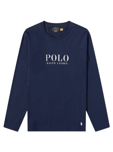 Majica Polo by Ralph Lauren Long Sleeve Logo Lounge Tee Mornarica | 714899614003