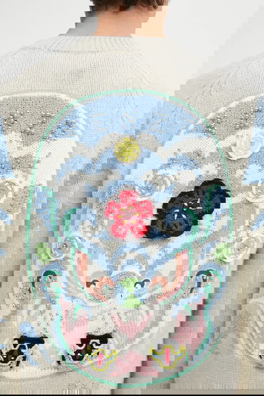 Pleteni pulover KENZO RWS Pachinko Sweater Večbarvna | FF65CA7463CI, 4