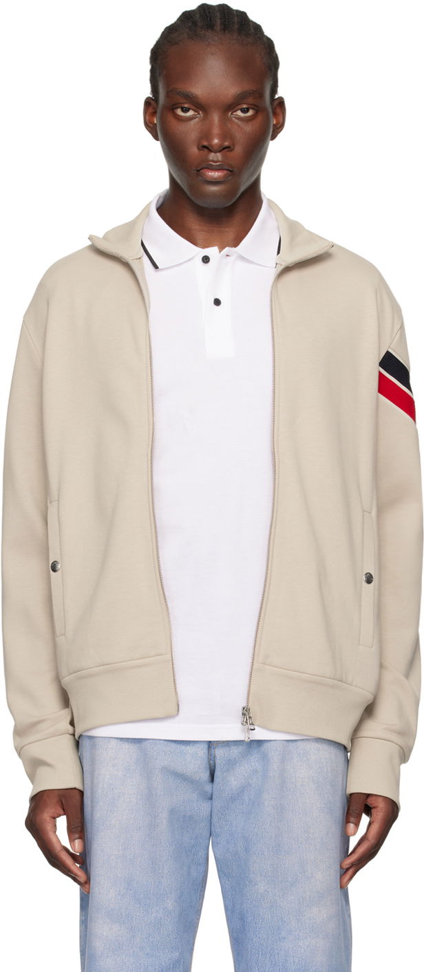 Jakna Moncler Beige Zip Up Track Jacket Bež | J20918G0000189A8F