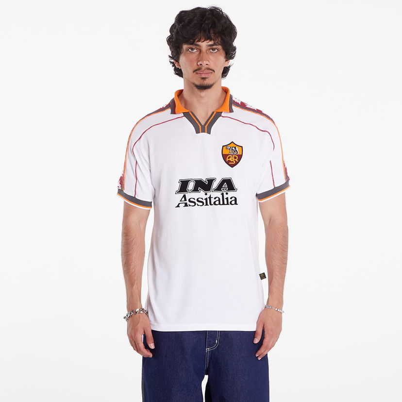 Dres COPA AS Roma 1998 - 99 Away Retro Football Shirt Bela | 379-003