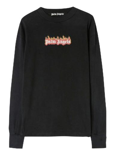 Majica Palm Angels Burning Logo Classic Tee Črna | PMAB002F22JER0021001