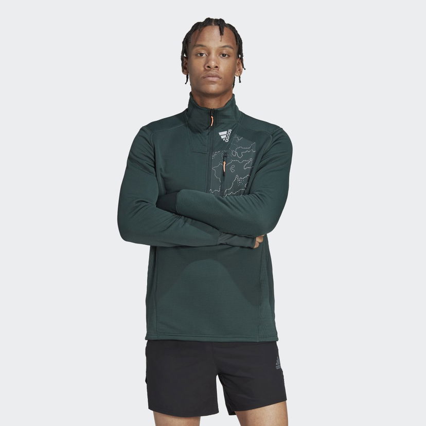 Pulover adidas Performance X-City 1/4 Zip COLD.RDY Črna | HF6384