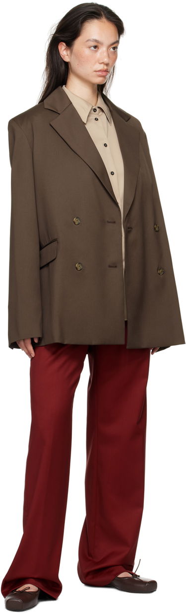 Jakna Loulou de Saison Loulou de Saison Donau Double-Breasted Blazer Rjava | DONAU, 3